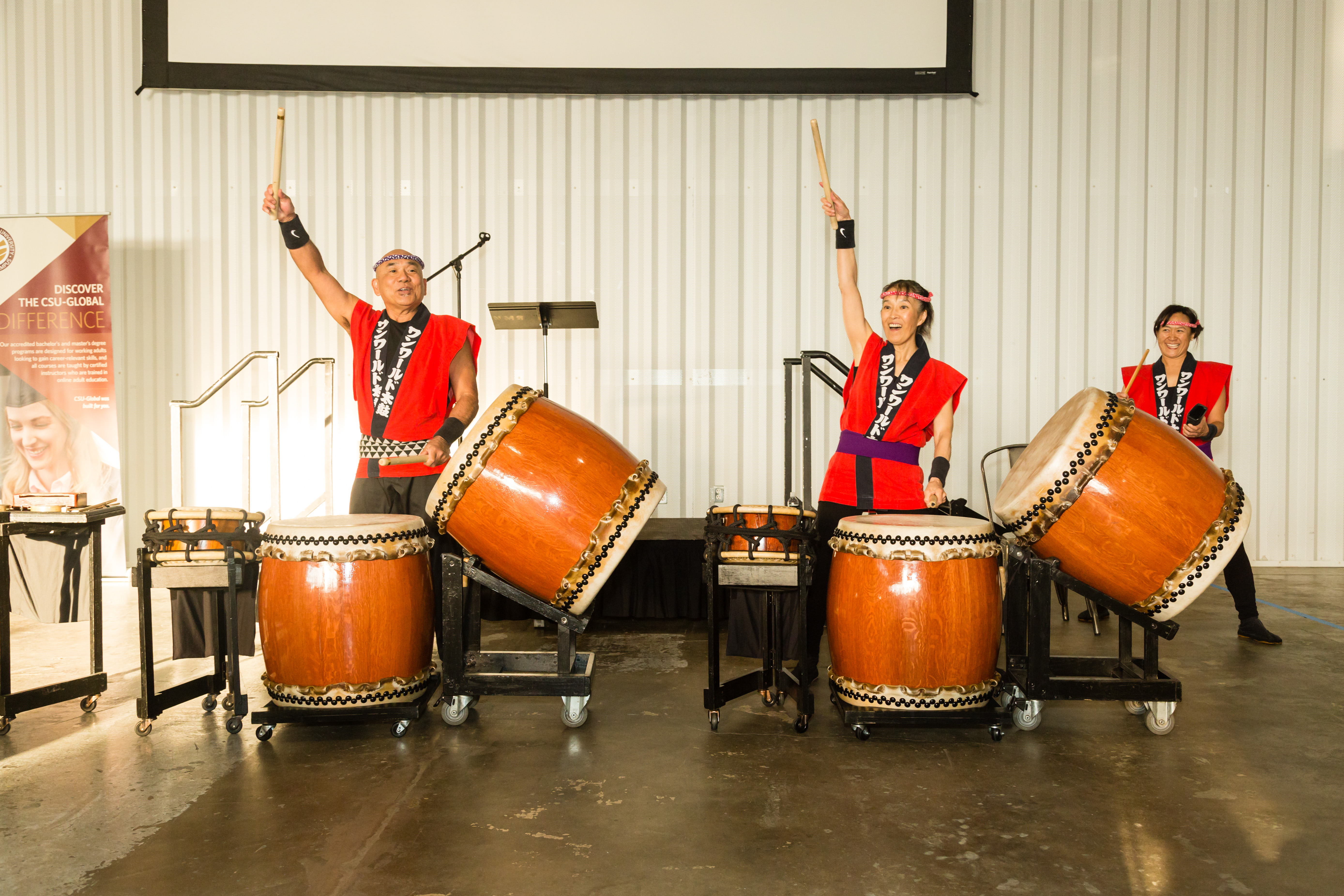 Drummers Perform at the City Welcome Reception