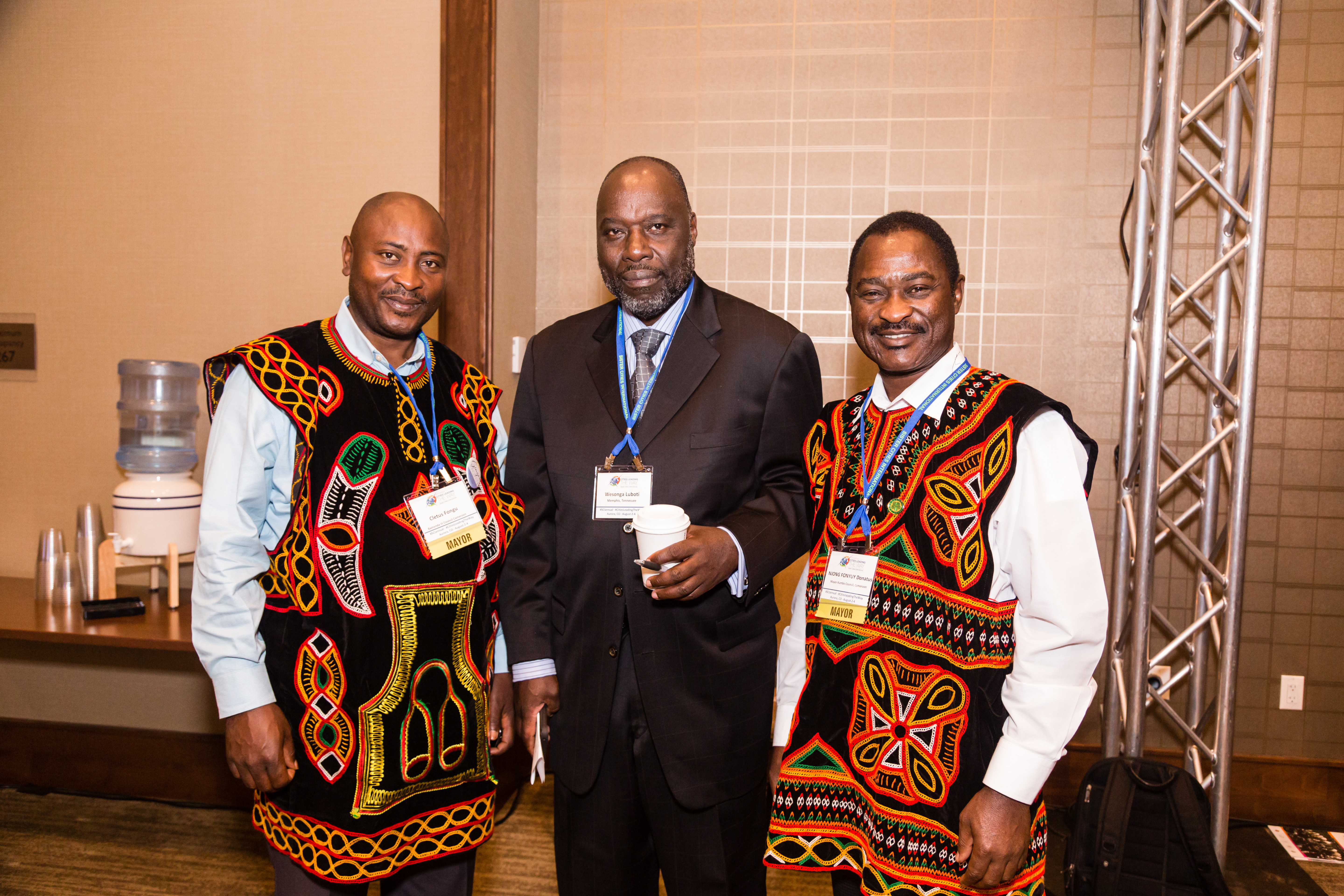Conference Attendees in International Attire